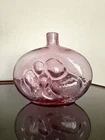 Vintage Blenko 6310 Rose Glass Mother & Child Decanter Wayne Husted No Stopper