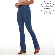 DG2 by Diane Gilman Compact Comfort Denim Bootcut Midtone 0 New