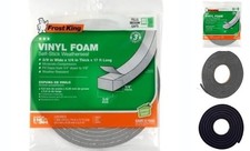 Vinyl Foam Tape - Closed Cell - Moderate Compression/4" W/8" Thick7' L, Grey 1
