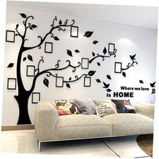 3D Tree Wall Stickers - DIY Photo Frame Tree Wall Decal M:83 59in A Black Right