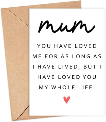 Happy Mothers Day Card for Mum - Poem Mothers Day Card - Card for Mum - Mothers