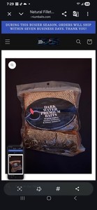Dark Water Premium Baits Natural Fillet Fish Food