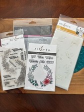 Altenew FLORAL LAUREL Stamp set, Layering Stencil, Dies and 3D Embossing Folder