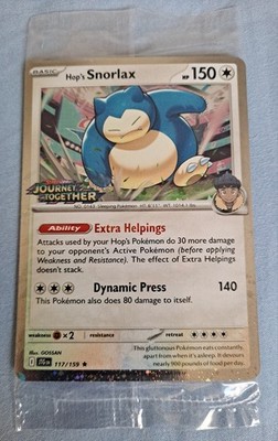 Asia Exclusive Hop's Snorlax 117/159 Journey Together Stamped
