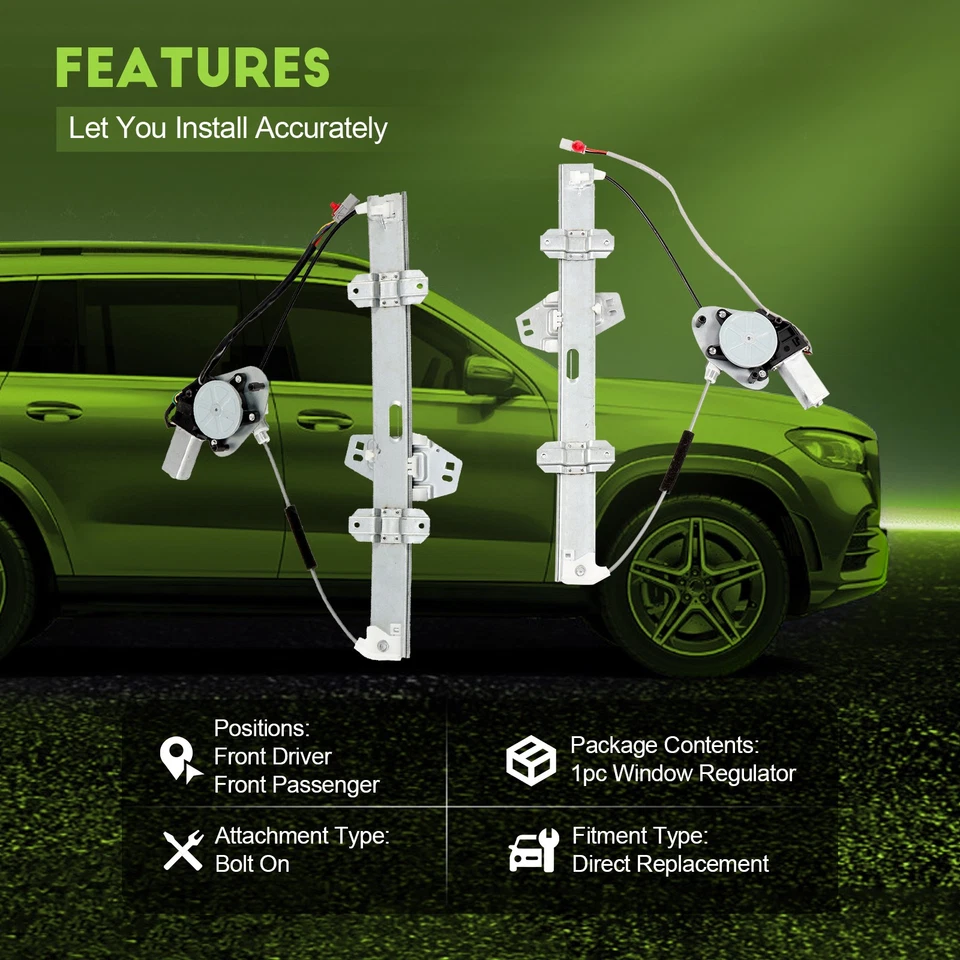 For Honda Civic Acura EL Sedan Power Window Regulator Front Left Right w/ Motor - Изображение 2 из 4