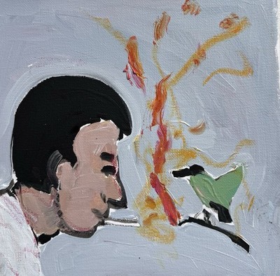 Hasworld Original Abstrakt Surreal Portrait Gemälde VOGEL Modern IMPRESSIONISMUS