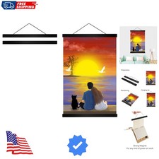 16 inch Wide Magnetic Poster Hanger Frame, 16x20 16x24 16x22 Wood Frame for P...