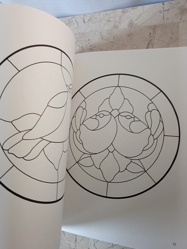 Circular Stained Glass Pattern Book VTG Dover C Eaton 60 Designs Full Page Color - Picture 11 of 12