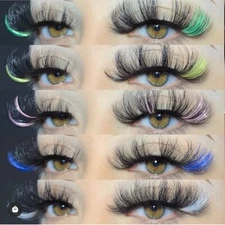 25MM Colored Lashes Bulk Wholesale 5D Mink Lashes Packaging 3D False Lash