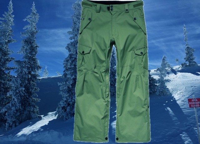 olive ski pants