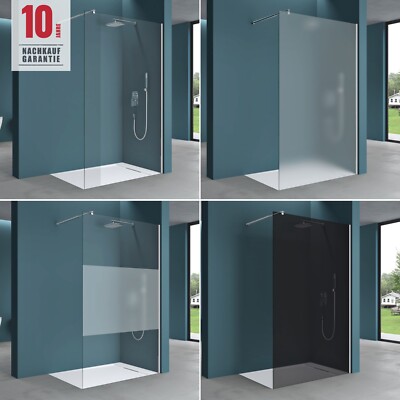 Duschabtrennung Duschwand für Dusche Walk in Duschkabine H200cm ESG 8mm mit Nano
