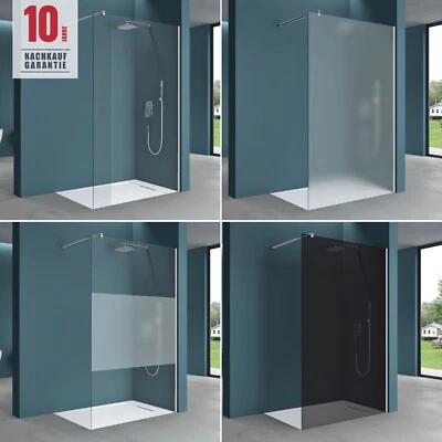 MAI & MAI Duschabtrennung Duschwand für Dusche Walk in Duschkabine H200cm ESG 8mm mit Nano
