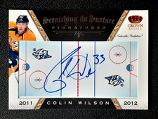 COLIN WILSON AUTO 2011-12 CROWN ROYALE SCRATCHING THE SURFACE SIGNATURES   91826