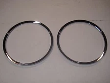 1967-1968 1969-70 Ford Mustang Quality Chrome Headlight lamp Door Trim Rings   