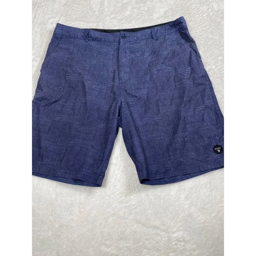 Molokai Surf Co. Hybrid Shorts Walk Shorts Blue Pattern Size 38