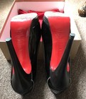 $1095 CHRISTIAN  LOUBOUTIN Black Patent Leather Peniche 140 Peep-Toe Pumps  Sz39 — photo 6