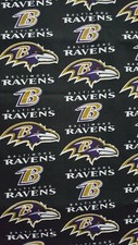 NFL BALTIMORE RAVENS   COTTON FABRIC   1/4 YARD   9"x58"   QUARTER FABRIC