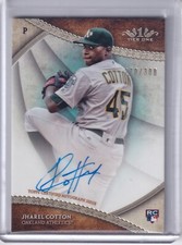 2017 Topps Tier One Baseball 3BDA-JCT Jharel Cotton 270/300 RC AUTO ATHLETICS