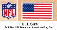 FULL Size American Flag & NFL Decals Set for ...