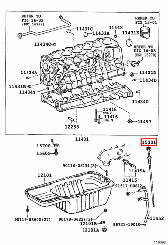 Genuine LandCruiser HZJ81 HZJ80 HZJ77 1HZ 4.2 Diesel Engine Oil Level Dipstick - Picture 14 of 16