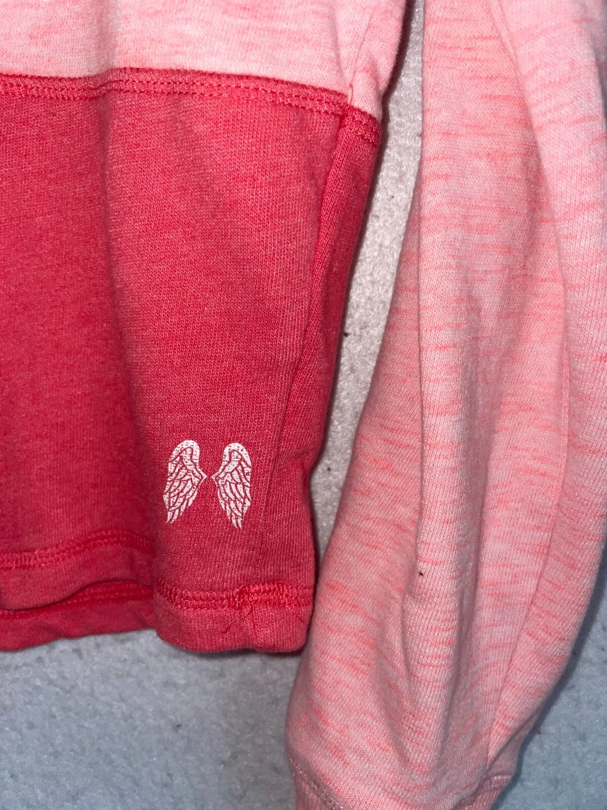 UNDERCOVER Felpa con cappuccio Victoria Secret Supermodel Angels Wings in pile XS rosa con coulisse