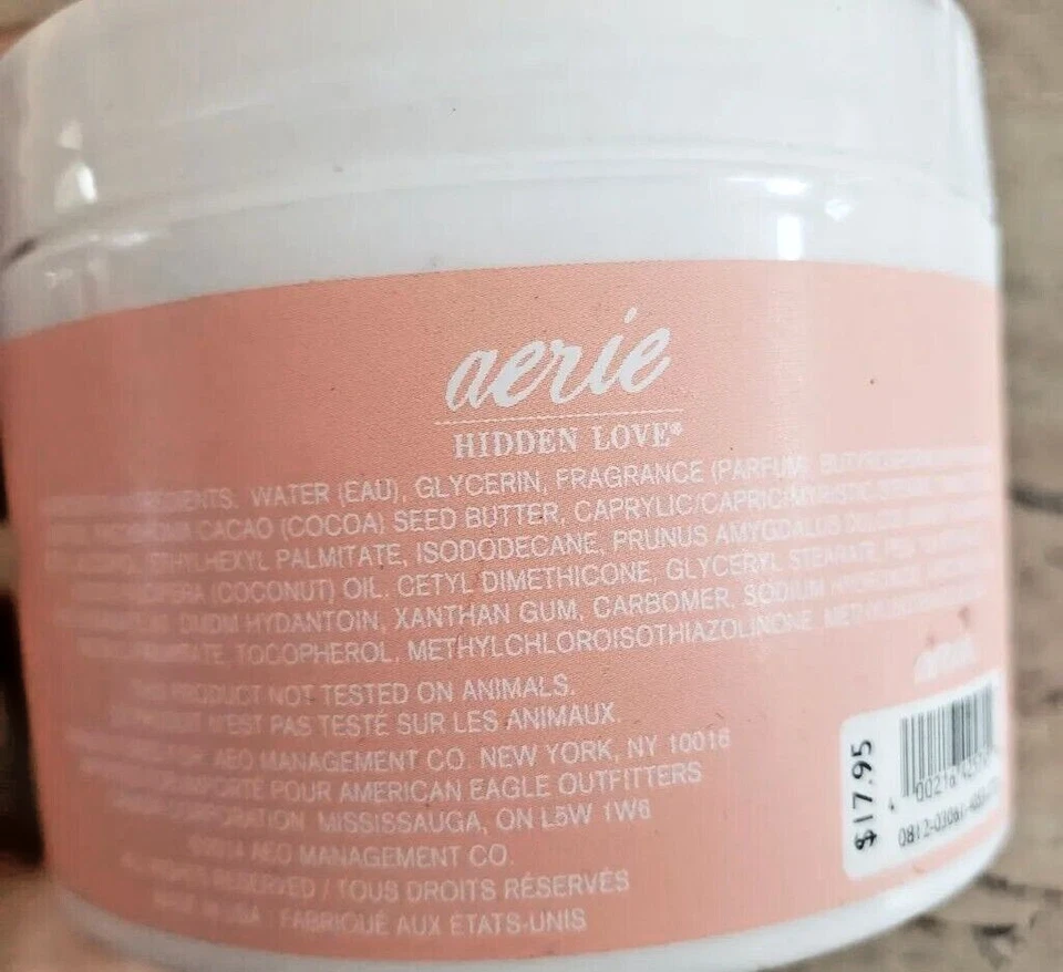 Aerie Hidden Love 身体霜 8 盎司全新全尺寸浴缸退役香水 — 第 2/2 张图片