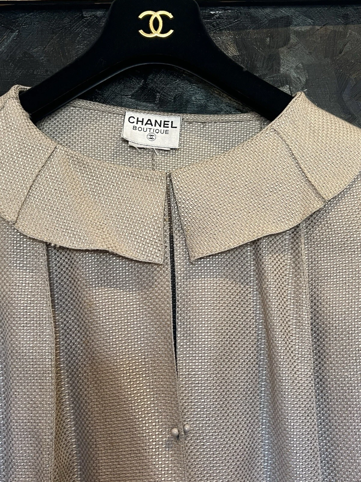 CHANEL Boutique Camicia Giacca Leggera Donna Logo CC Taglia 42 8