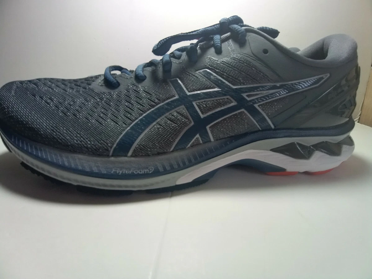 New MEN S Sz 10.5 ASICS GEL KAYANO 27 1011B132 RUNNING SHOES GRAY BLUE