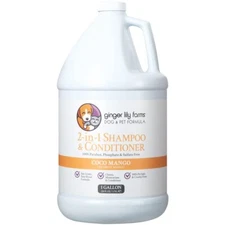 Ginger Lily Farms Coco Mango Pet Shampoo Conditioner 1 Gallon Refill 128 fl oz