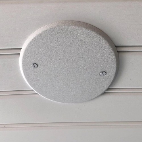 TayMac LPB3400 Piastra di copertura rotonda vuota - 5-4 pollici | Metallo bianco - Foto 4 di 6