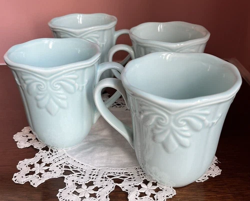 Lenox Butlers Pantry Coffee Mugs Set of 4 Blue
