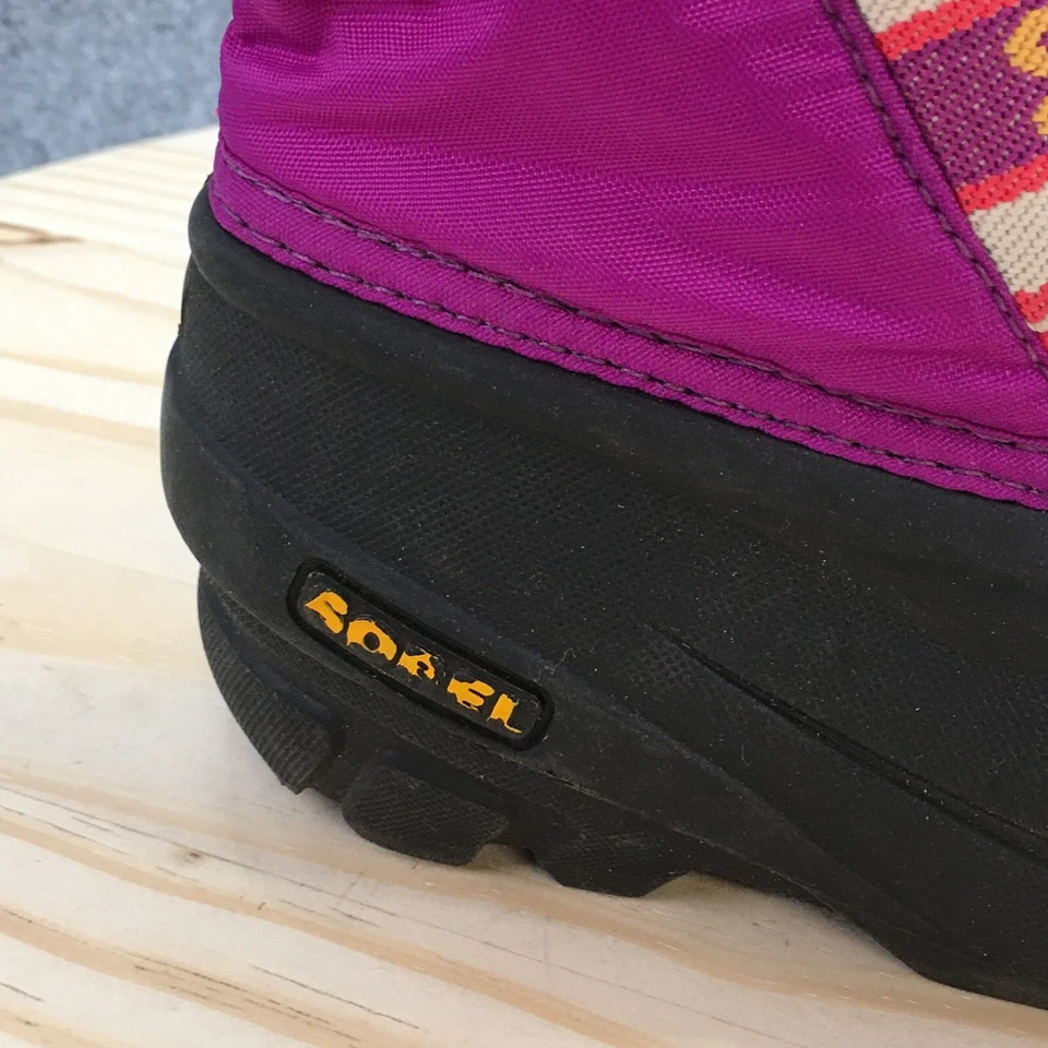 Sorel Botas Niño 10 Cub Invierno Nieve Púrpura Rosa Media Pantorrilla Impermeables NL1961-634 Foto 2 de 4