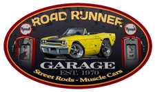 1970 Plymouth Road Runner Convertible Garage Sign Wall Art Graphic Sticker