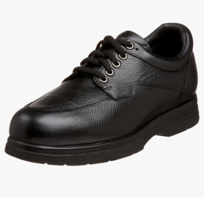Drew Black Pebbled Leather Walker II Oxford Orthopedic Shoes Size 9.5 6E WIDE