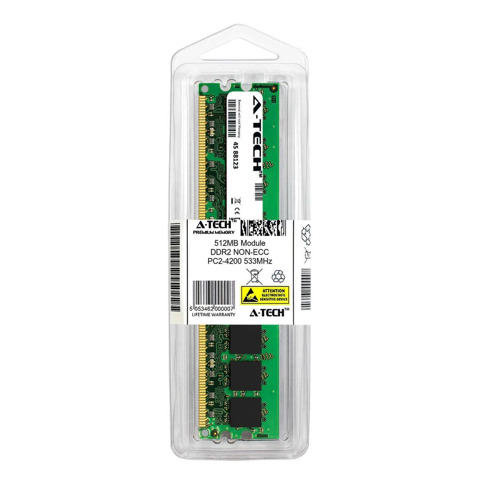 512MB DDR2 PC2-4200 DIMM (Kingston KTH-XW4200AN/512 Equivalent) Memory RAM - Image 2 of 2