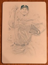 Rick PORCELLO 2017 Topps Inception Cyan Printing Plate #54 1/1 Red Sox Tigers