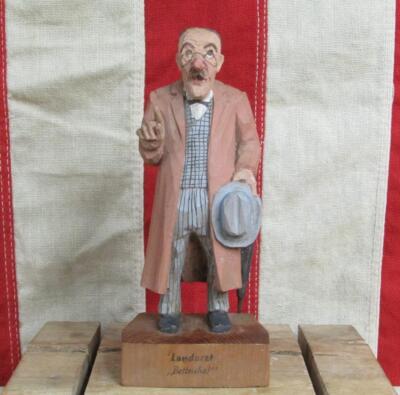 Vintage 1940s German Wood Hand Carved Country Doctor Figure