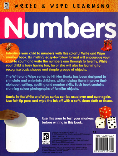 Set of 2 Write & Wipe Learning Books - ABC and Numbers - Kids Paperback, V.Good - Picture 3 of 5