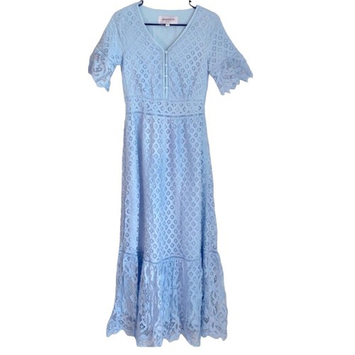 princess polly baby blue dress 7 Winter Boho Outfits That Will Convince You It's Not Just A Summer Trend main image 0