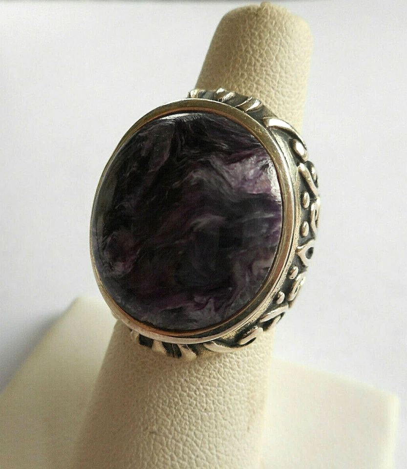 Anillo Charoite Púrpura Plata Esterlina Oxidada Jay King 36154 Foto 2 de 4