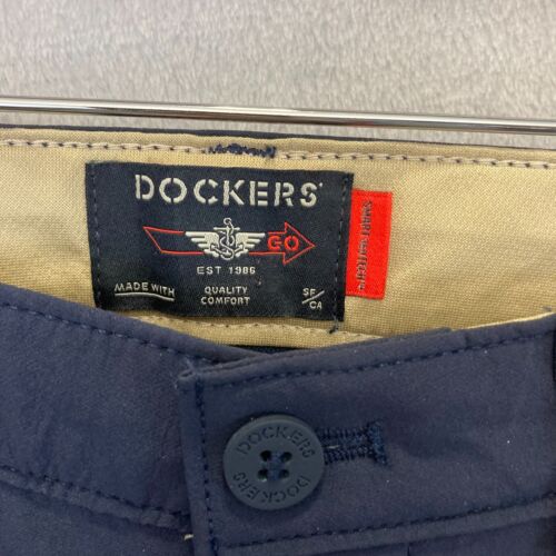 Dockers Mens Go Jean Cut Chino Pants 32x30 Blue Straight Fit Performance Stretch - Picture 5 of 18