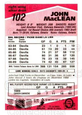 1989-90 O-Pee-Chee Tembec Test #102 John MacLean