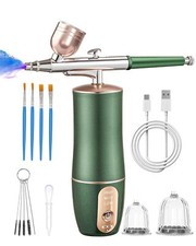 Rechargeable Airbrush Kit with Compressor Handheld Set for Makeup  Painting