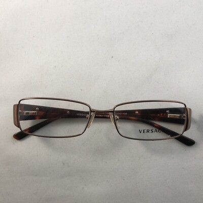 VERSACE MOD1110 Vintage Eyeglass Frames 51 16 135 VERSACE MOD 1110 1052 51-16-135 GOLD BROWN FLEX HINGE  main image 3
