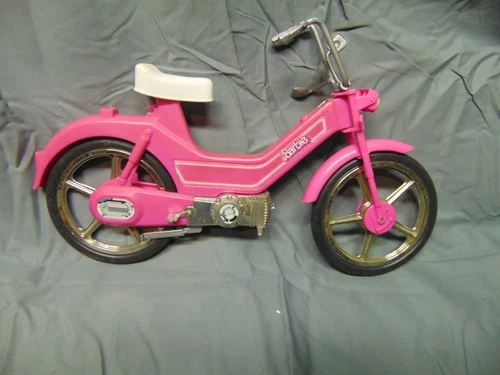 1983 Barbie Pink color moped motorcycle 12" x 7" Hong Kong