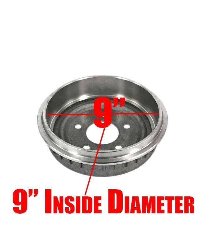 Tambores de freno y zapatas de freno traseros estándar de tamaño más pequeño de 9" para Ford Ranger 98-2008 Foto 3 de 4