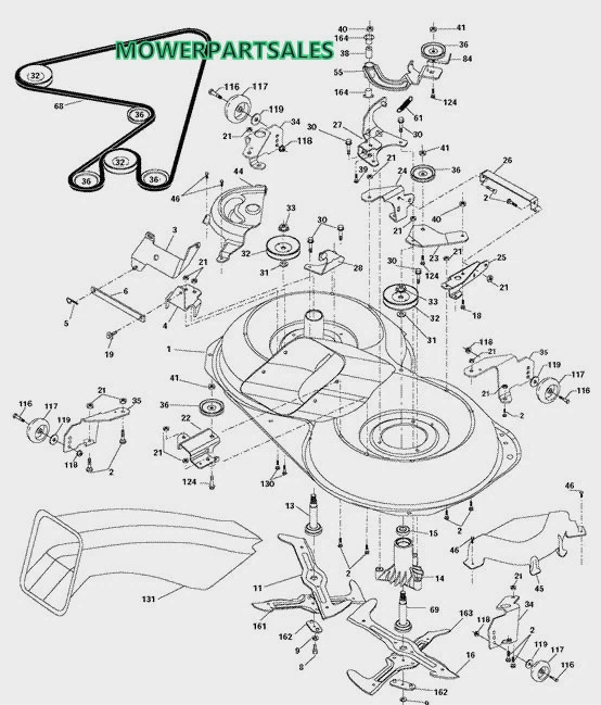 PIX OR ALTERNATIVE Deck Cutter Belt Fits Bestgreen BM155H107RB BM155H107RBK BM20H107RBK BM18H107RB