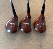 MacGregor Jimmy Demaret PAR-WIN Persimmon Driver, 2 and 3 Wood Set