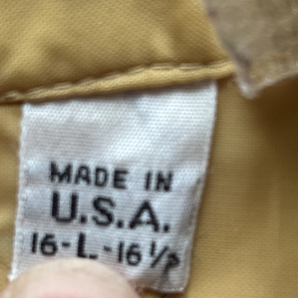 Винтажная холщовая охотничья рубашка Browning США 16L бежевая на пуговицах спереди 80-е 90-е - Изображение 3 из 4