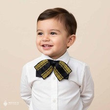 Black Mexican Kids Embroidered Charro Mo o   Traditional Satin Baby Mariachi Bow